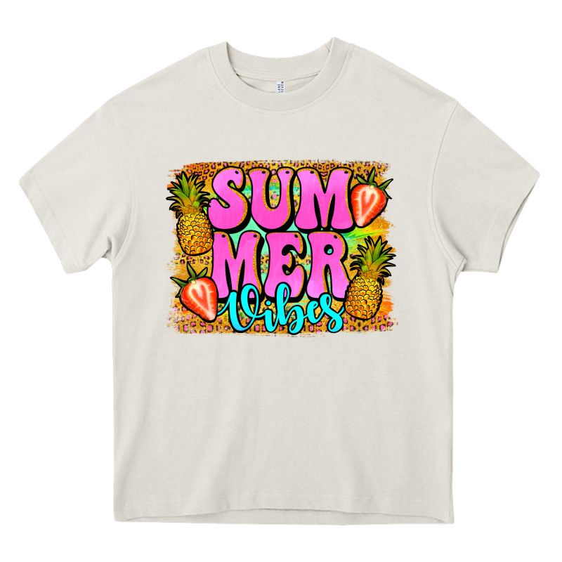 Summer Vibes Leopard Background Heavy Core Tee by Jasminsmagicworld | Teevron