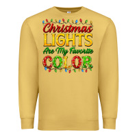 Antique Gold christmas lights are my favorite color Premium Sweatshirt - FaDigitalArtStudio