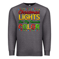 Charcoal Heather christmas lights are my favorite color Premium Sweatshirt - FaDigitalArtStudio