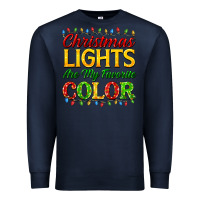 Navy christmas lights are my favorite color Premium Sweatshirt - FaDigitalArtStudio