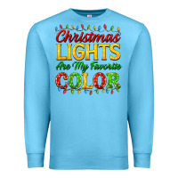 Ocean Blue christmas lights are my favorite color Premium Sweatshirt - FaDigitalArtStudio