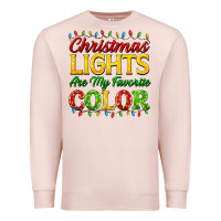 Pale Pink christmas lights are my favorite color Premium Sweatshirt - FaDigitalArtStudio