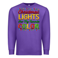 Purple christmas lights are my favorite color Premium Sweatshirt - FaDigitalArtStudio