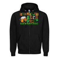 Black fueled by beer and shenanigans Zipper Hoodie - CowGirlArtShop