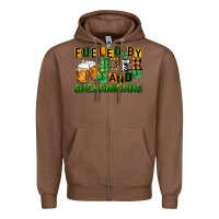 Chestnut fueled by beer and shenanigans Zipper Hoodie - CowGirlArtShop