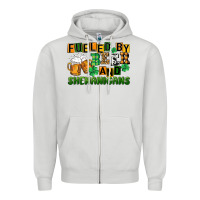Dove Grey fueled by beer and shenanigans Zipper Hoodie - CowGirlArtShop