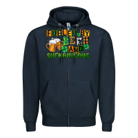 Navy fueled by beer and shenanigans Zipper Hoodie - CowGirlArtShop