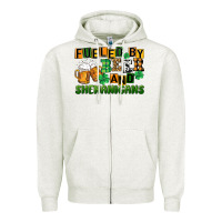 Oatmeal Heather fueled by beer and shenanigans Zipper Hoodie - CowGirlArtShop
