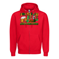 Red fueled by beer and shenanigans Zipper Hoodie - CowGirlArtShop