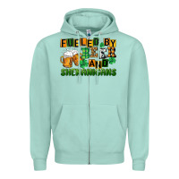 Fueled By Beer And Shenanigans Zipper Hoodie | Teevron