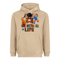 Mushroom basketball life messy bun Heavyweight Hoodie - FaDigitalArtStudio