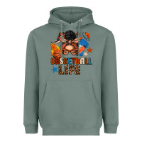 Sage basketball life messy bun Heavyweight Hoodie - FaDigitalArtStudio