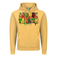 Vintage Mustard juneteenth free ish since 1865 Vintage Hoodie - LillyAllenDesigns
