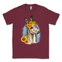 Burgundy Sunflower Baby Donkey Classic Tee - RanaPortraitStore
