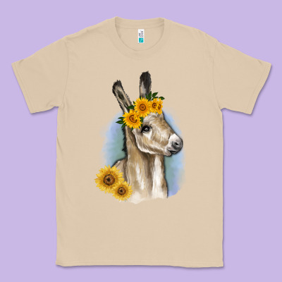 Sunflower Baby Donkey Classic Tee Designed By Ranaportraitstore