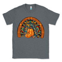 Charcoal Heather fall pumpkin rainbow Classic Tee - JahusDesignShop