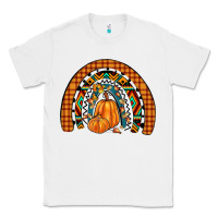 White fall pumpkin rainbow Classic Tee - JahusDesignShop