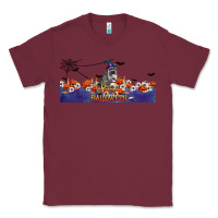 Burgundy Happy Halloween Raccon Classic Tee - LillyAllenDesigns