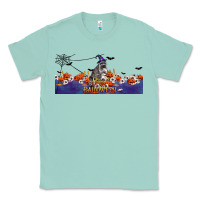 Seafoam Happy Halloween Raccon Classic Tee - LillyAllenDesigns