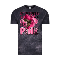 Cloud Black in october we wear pink dinosaur Vintage Tee - LillyAllenDesigns