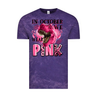Cloud Purple in october we wear pink dinosaur Vintage Tee - LillyAllenDesigns