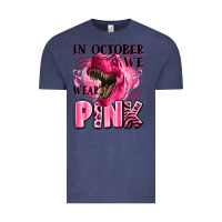 Vintage Denim in october we wear pink dinosaur Vintage Tee - LillyAllenDesigns