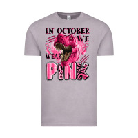 Vintage Zinc in october we wear pink dinosaur Vintage Tee - LillyAllenDesigns