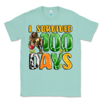 Seafoam dinosaur 100day celebration Classic Tee - LillyAllenDesigns