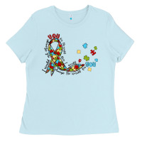 Baby Blue autism awareness Ladies Tee - MaliasSmallBusiness