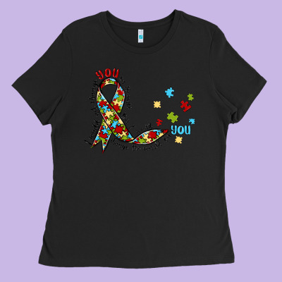 Autism Awareness Ladies Tee Designed By Maliassmallbusiness