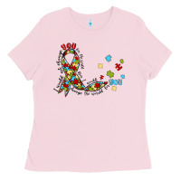 Bubblegum Pink autism awareness Ladies Tee - MaliasSmallBusiness