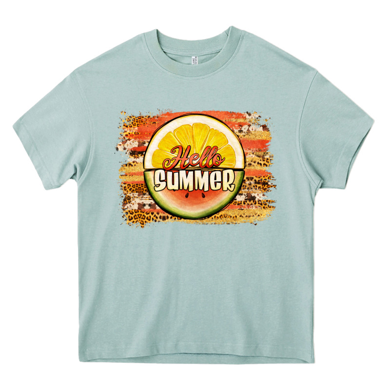 Hello Summer Watermelon Lemon Heavy Core Tee by Jasminsmagicworld | Teevron