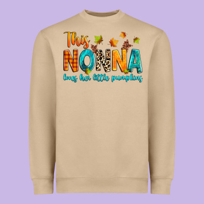 This Nonna Loves Her Little Pumpkins Heavyweight Sweatshirt Designed By Texasbilliewilder