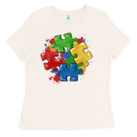 Autism Puzzles Ladies Tee | Teevron