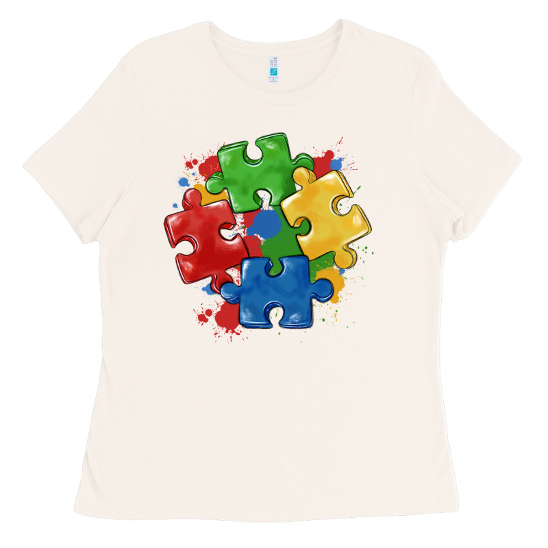 Autism Puzzles Ladies Tee by MaliasSmallBusiness | Teevron