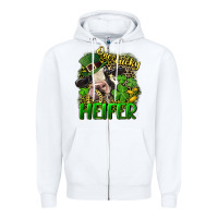 White One lucky Heifer Zipper Hoodie - CowGirlArtShop