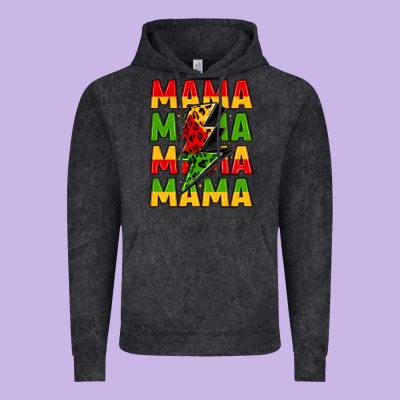 Mama Lightning Bolt Juneteenth Vintage Hoodie Designed By Lillyallendesigns