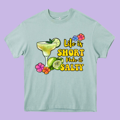 Life Is Short Make It Salty Heavy Core Tee Designed By Jasminsmagicworld