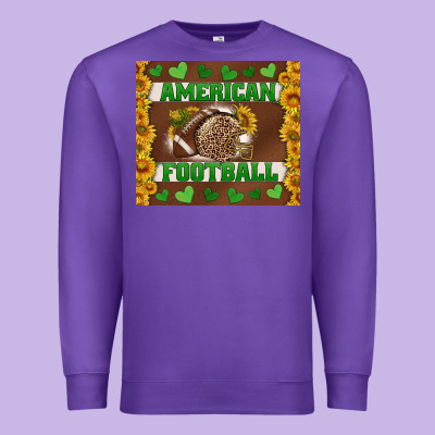 American Football With Sunflower Tumbler Premium Sweatshirt Designed By Bundleandbundleshop