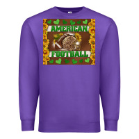 Purple american football with sunflower tumbler Premium Sweatshirt - BundleAndBundleShop
