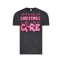 Vintage Black all i want for christmas is a cure breast cancer Vintage Tee - LillyAllenDesigns