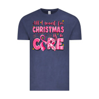 Vintage Denim all i want for christmas is a cure breast cancer Vintage Tee - LillyAllenDesigns