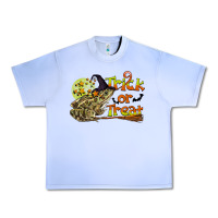 Grape Ice Trick Or Treat With Frog Urban Heavy Tee - LillyAllenDesigns