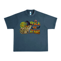 Midnight Navy Trick Or Treat With Frog Urban Heavy Tee - LillyAllenDesigns