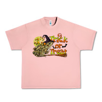 Salmon Trick Or Treat With Frog Urban Heavy Tee - LillyAllenDesigns