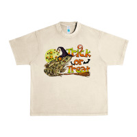 Sandshell Trick Or Treat With Frog Urban Heavy Tee - LillyAllenDesigns