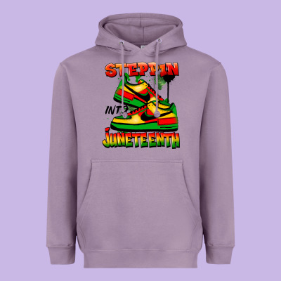 Steppin' Into Juneteenth Heavyweight Hoodie Designed By Fadigitalartstudio