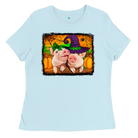 Baby Blue halloween pigs Ladies Tee - Jasminsmagicworld