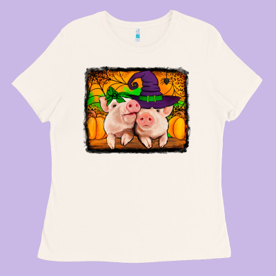 Halloween Pigs Ladies Tee Designed By Jasminsmagicworld