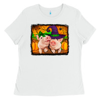 White halloween pigs Ladies Tee - Jasminsmagicworld